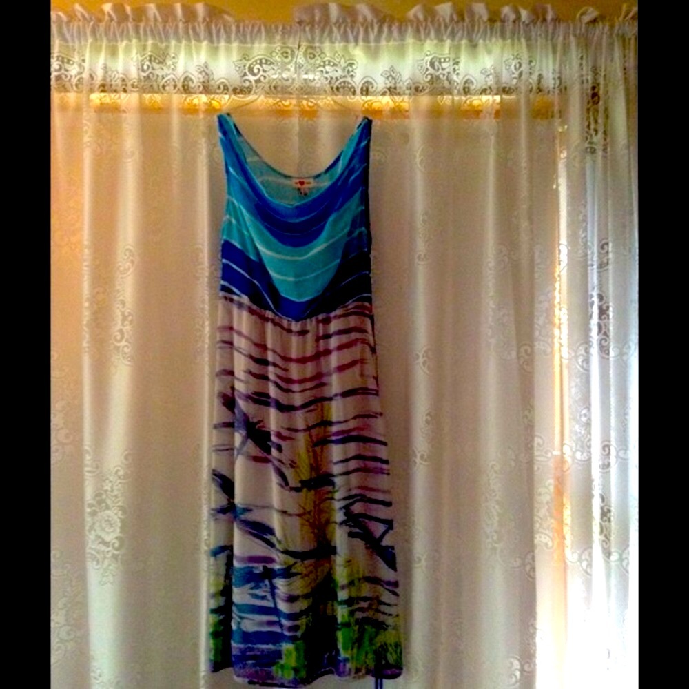 Anthropologie  Soft Flowing  Chiffon Dress new!